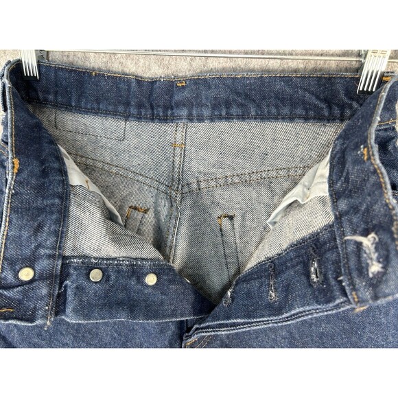 Vintage Levi's Denim Shorts Blue Women Orange Tab Button Fly Size 29 - Picture 6 of 12